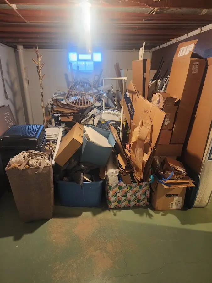 Roll-off dumpster container at job site for Concrete Dumpster Rental in Williamsburg